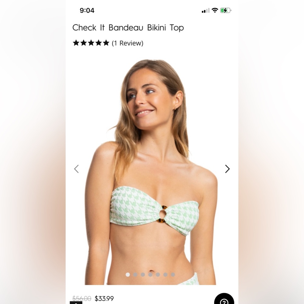 ROXY Check It Bikini, top and bottom